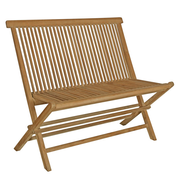 Highland Dunes Caswell Teak Outdoor Bench & Reviews Wayfair
